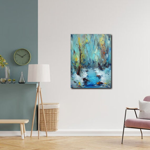 Immagini Stampa Pittura astratta Dipinti di paesaggi su tela Immagini di arte della parete Camera da letto Soggiorno Decorazione della casa 50x100 cm Senza cornice