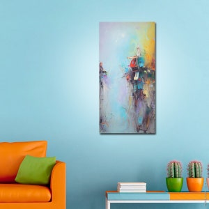Abstract Art, Oil Painting, Abstract Canvas Painting, Original Painting, Abstract Landscape Painting, Large Oil Painting, Blue, Purple Beige