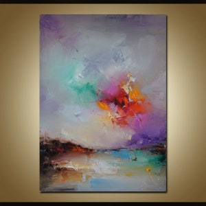 Beach Painting on Canvas, Original Painting, Abstract Art, Oil Painting, Ocean Painting, Modern Painting, Seascape Painting, Living Room Art