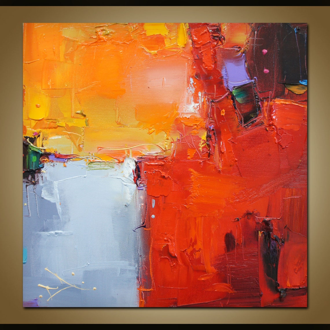 Oil Painting Abstract Modern Wall Art Minimalist Abstract Etsy