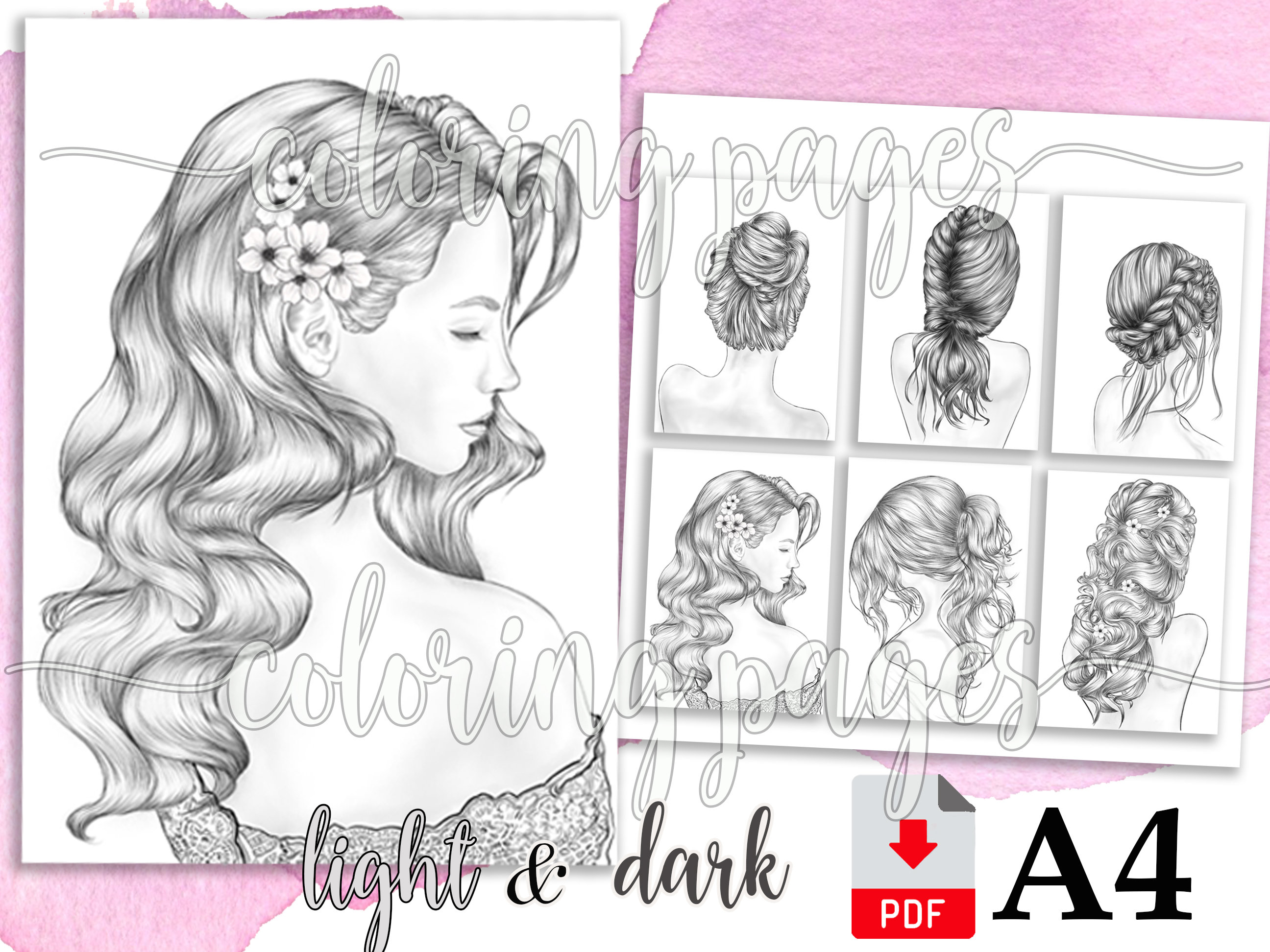 Hairstyle Coloring Pages To Download And Print For Free