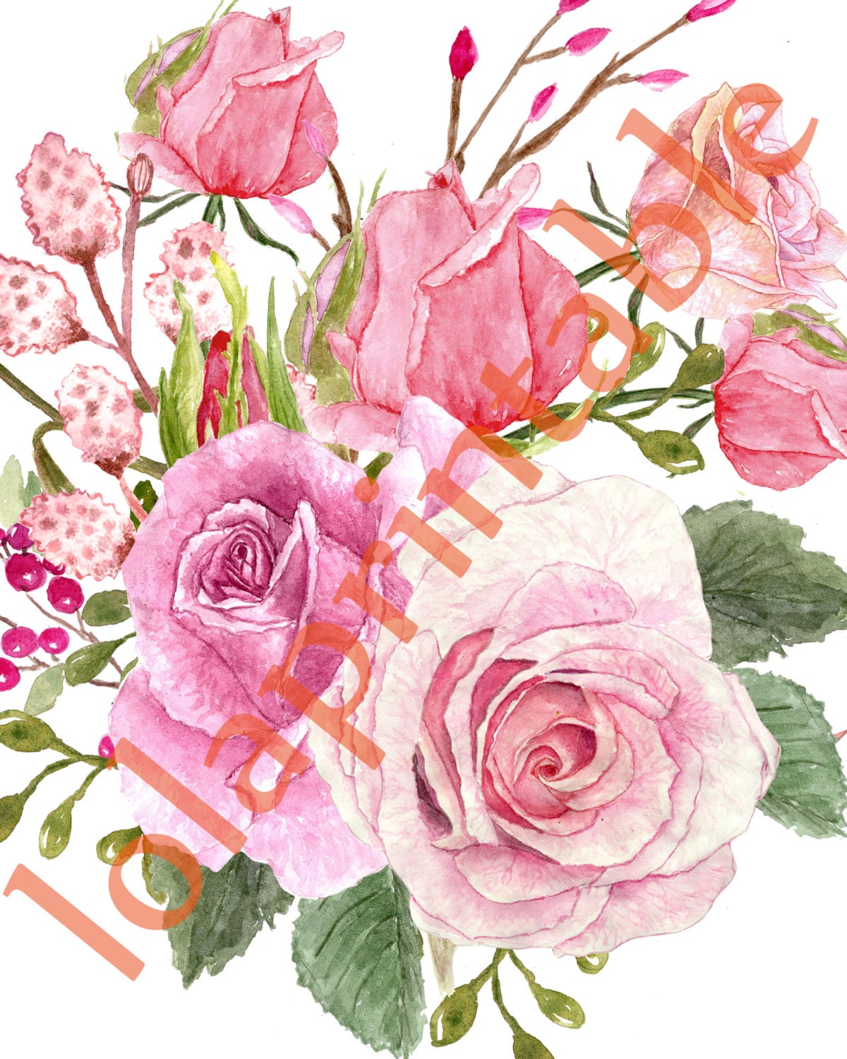 Floral Wall Prints flowers Prints Watercolor Etsy