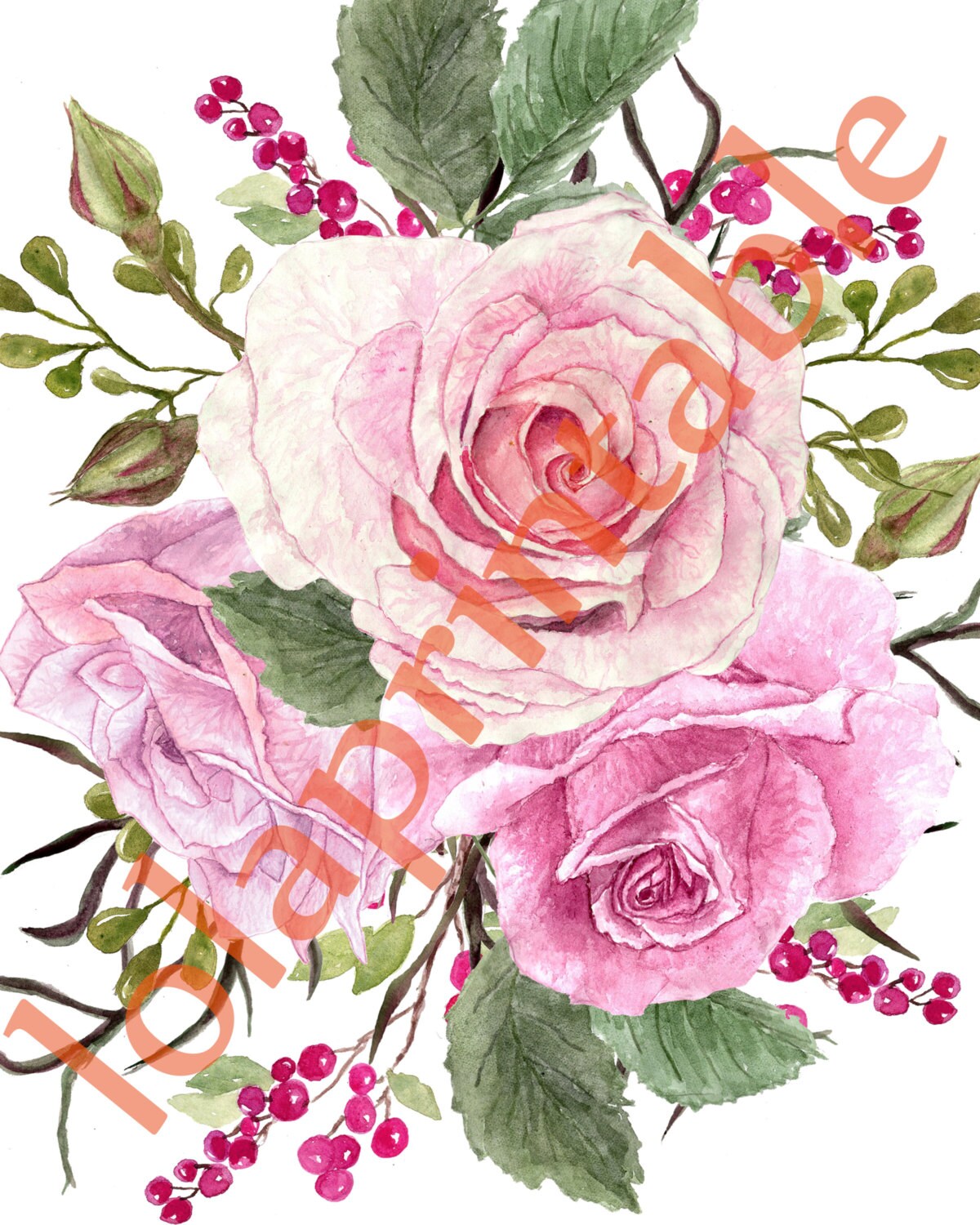 Floral Wall Prints flowers Prints Watercolor Etsy