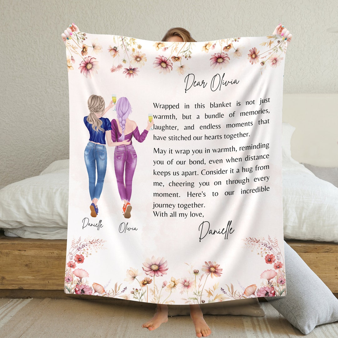 Personalized Best Friend Gift, BBF Blanket, Birthday Gift for Best