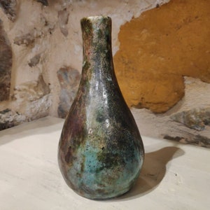 Handmade raku pottery vase Handmade Raku Ceramic Vase