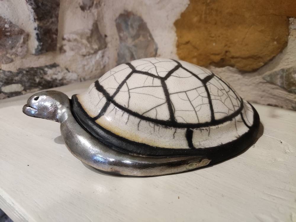Raku Turtle - Etsy