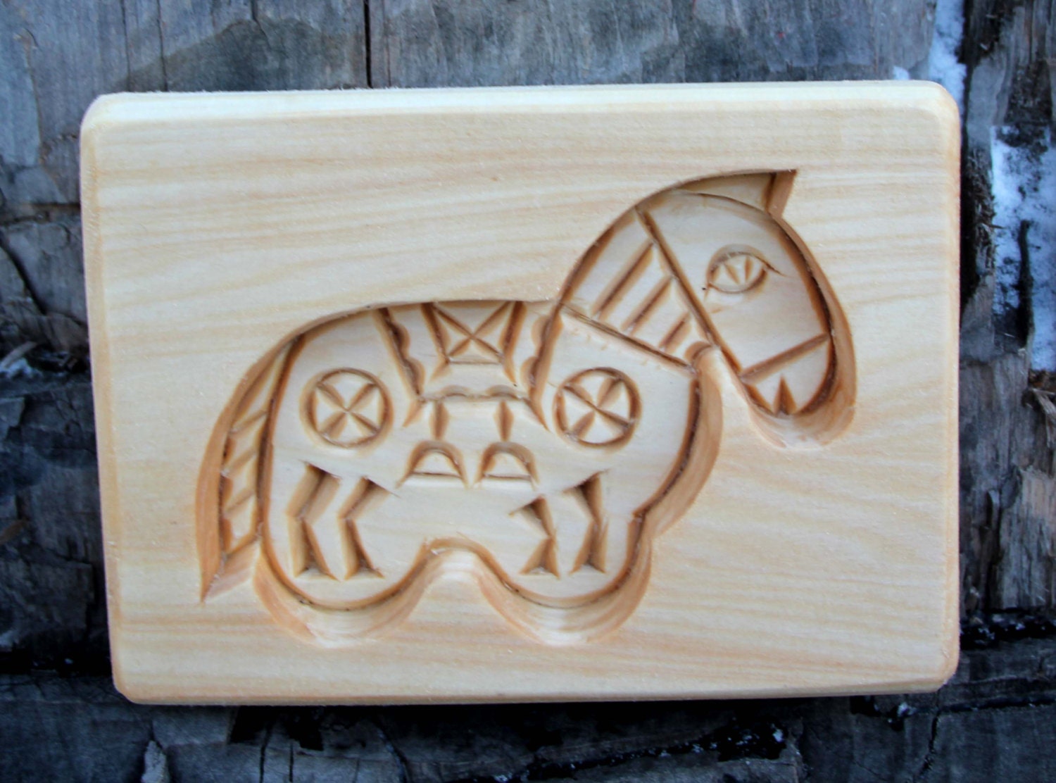 speculaas Baking mold for cookies kashigata mold Christmas Gift Wooden stamp springerle gingerbread or honey cake Horse
