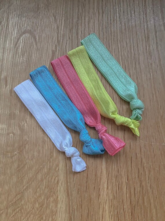 5 Pack Damage Free Hair Ties In Pastels Etsy