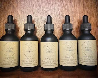 Huile à barbe parfumée, Angry Buddha, soins pour hommes, 60 g