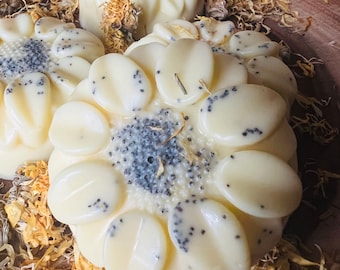Calendula and Poppyseed Sunflower Soap for face & body, natural soap