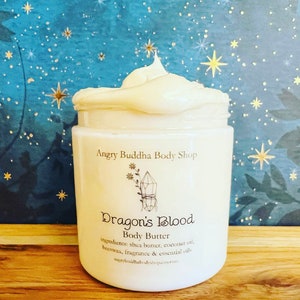 Dragon&#39;s Blood Body Butter, natural moisturizer, moisturizing, shea butter