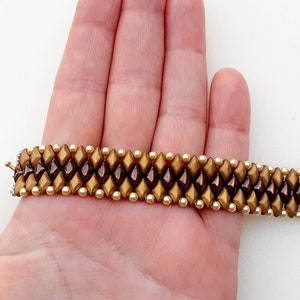 Zelfstudie kralenarmband: edelstenen kralen en parels, pdf-patroon 'Ellie'