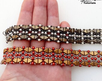 Kralenpatroon voor doe-het-armband, "Odette" pdf-sieraadpatroon (Engels)