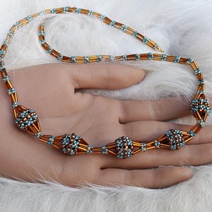 Beadwork Pattern with Bugle Beads - DIY Necklace Tutorial ("Aseli" PDF)