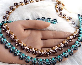 Beaded Necklace Pattern: PDF Beadwork Tutorial, "Delicacy" PDF