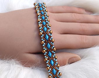Beaded Jewelry Tutorial, Bracelet Making Guide, "Fily" PDF Beading Pattern