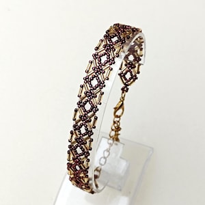 Schema per bracciale di perline: tutorial fai da te per perline di semi e perline a tromba, PDF "Telma"