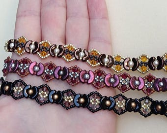 Beading Pattern for Bracelet, "Astera" PDF Tutorial
