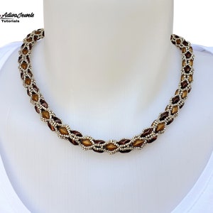 Beaded Rope Necklace Tutorial: Gemduo and Seed Beads, "Atena" Bead Weaving Pattern