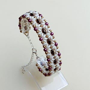 DIY Handmade Bracelet, Beaded Wrist Band with Czech Beads, &quot;Telly&quot; PDF Beading Tutorial (English)
