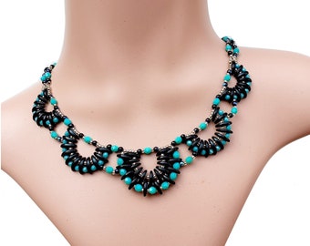 Beadwork Pattern for Necklace, "Iunona" PDF Beading Tutorial (English)