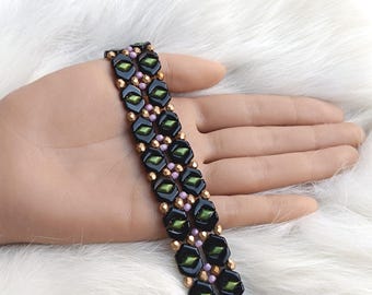 Bead Bracelet Pattern: DIY Beadwork Tutorial ("Vera" PDF)