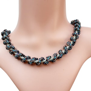 Beaded Rope Tutorial, Beading Pattern DIY, &quot;Swirly&quot; Necklace or Bracelet PDF (English)