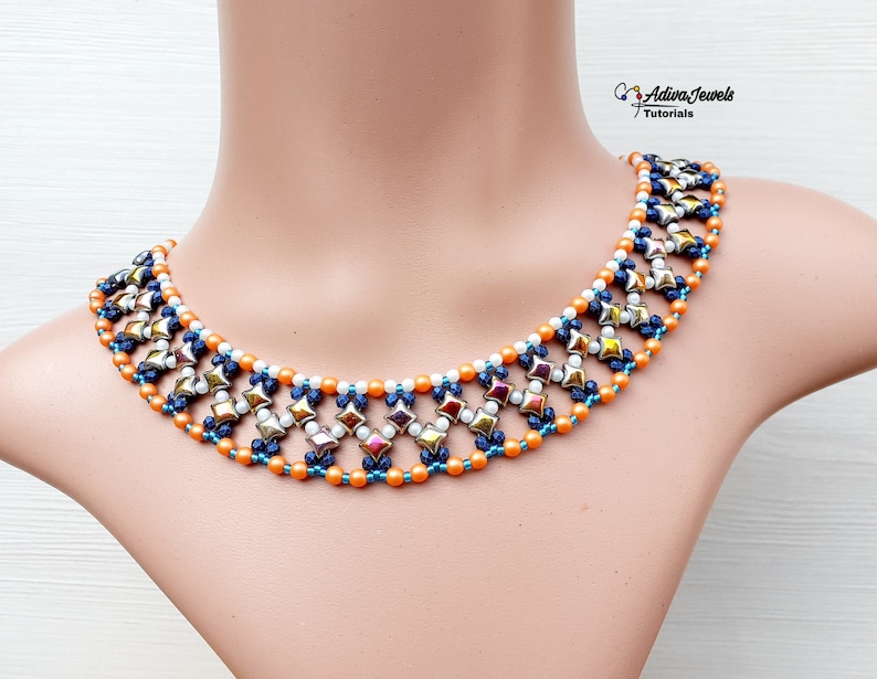 Bead Weave Necklace debbie Tutorial Instant Etsy