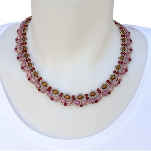 Modèle de collier tissé en perles à faire soi-même, guide de fabrication de bijoux, tutoriel PDF « Victoria » sur les perles (anglais)