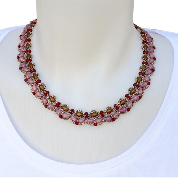 Beading Necklace Pattern, "Victoria" Tutorial