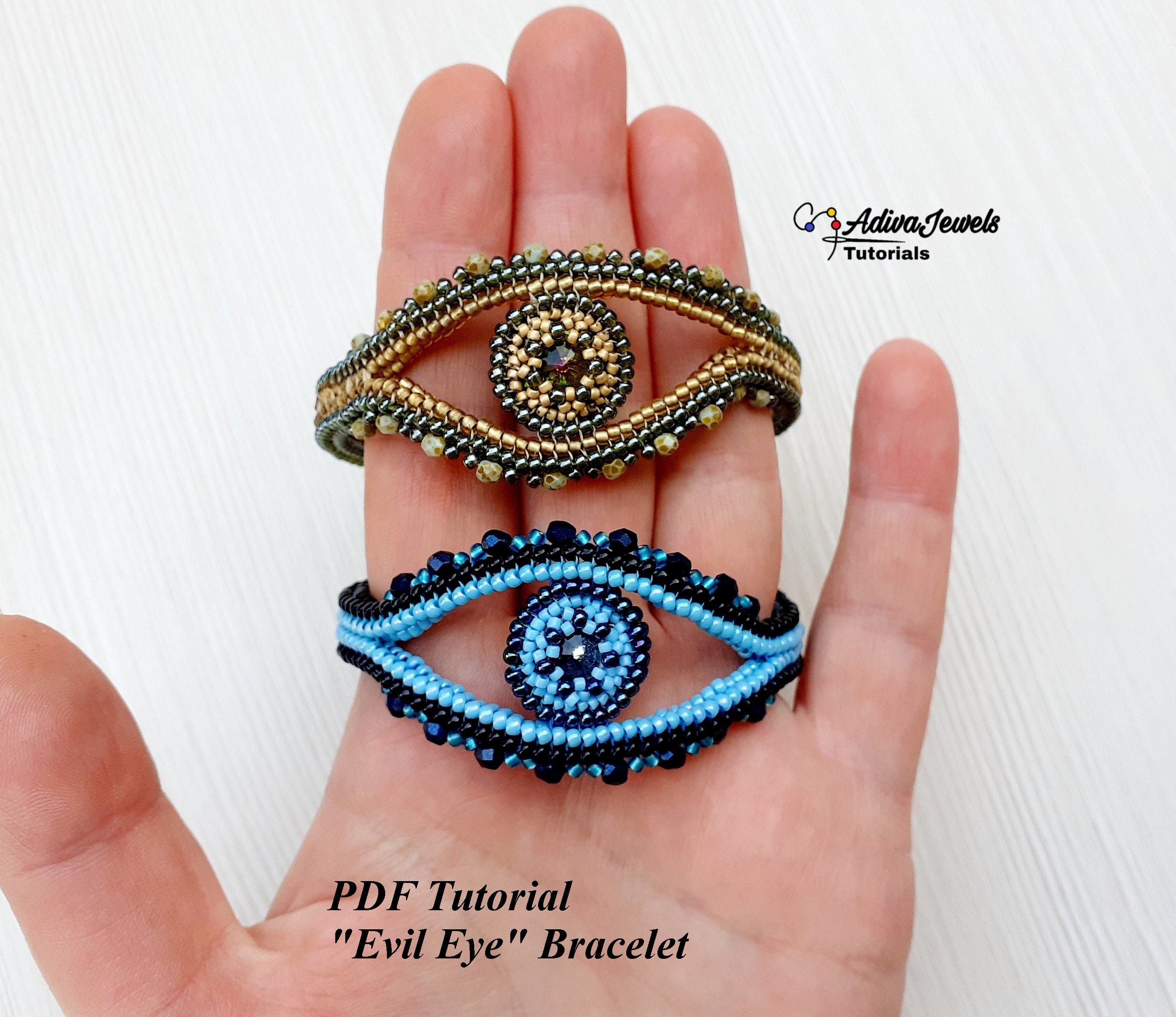 Seed Beads Tutorial evil Eye Bracelet 