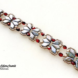DIY Beaded Bracelet, Easy Beading Tutorial, "Lora" PDF Beadwork Guide (English)
