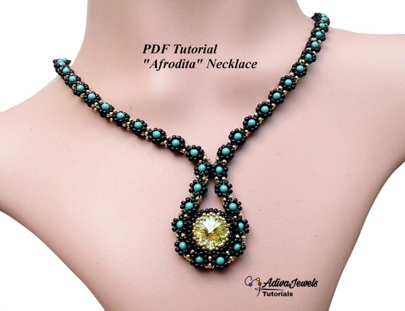 Beaded Necklace Pattern Pearl Beads - Beaded Pendant Necklace Designs