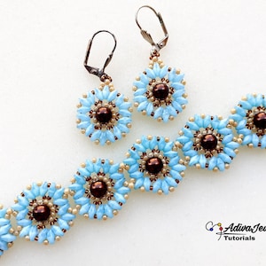 beaded jewelry pattern, DIY beadwork design, bead weaving guide, superduo beading DIY, seed bead projects, jewelry making PDF, DIY jewelry set, beadwork instruction, handmade jewelry guide, step-by-step beading, creative bead designs