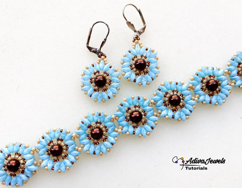 beaded jewelry pattern, DIY beadwork design, bead weaving guide, superduo beading DIY, seed bead projects, jewelry making PDF, DIY jewelry set, beadwork instruction, handmade jewelry guide, step-by-step beading, creative bead designs