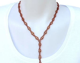 Beaded Y Necklace Tutorial: DIY Jewelry Making ("Casey" PDF Pattern)