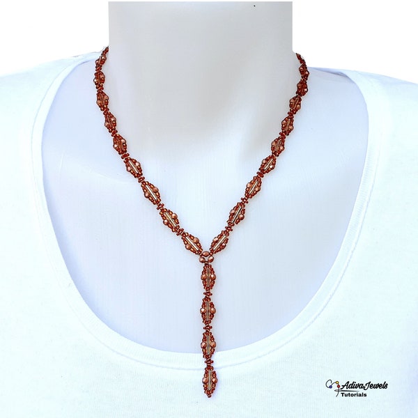 Beaded Y Necklace Tutorial: DIY Jewelry Making ("Casey" PDF Pattern)
