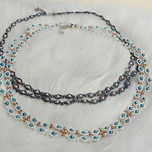 Beading Tutorial, DIY Beaded Layered Necklace, Seed Beads Pattern, "Stella" PDF