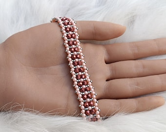 Beaded Bracelet DIY: Seed Beads, Pearls, Crystals ("Alice" PDF Tutorial)