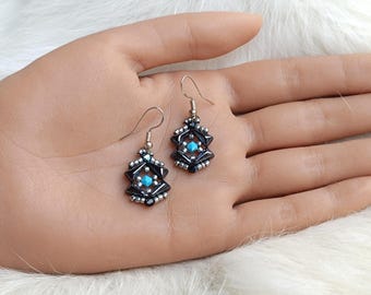 Beaded Earrings Tutorial: Seed Beads & Crystals ("Gina" PDF)