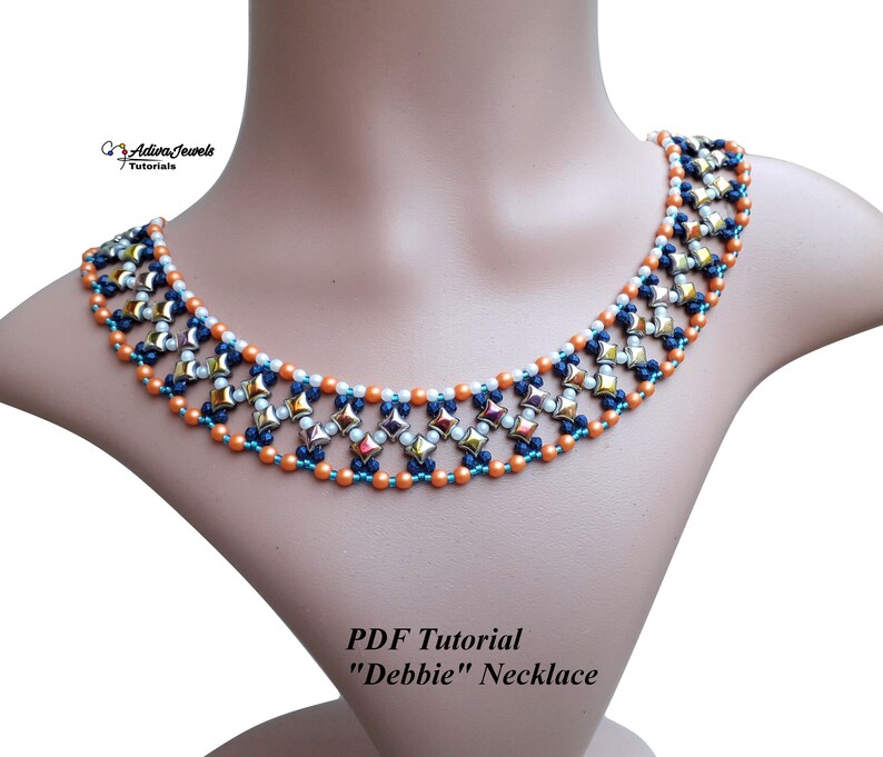 Bead Weave Necklace Debbie Tutorial Instant Etsy