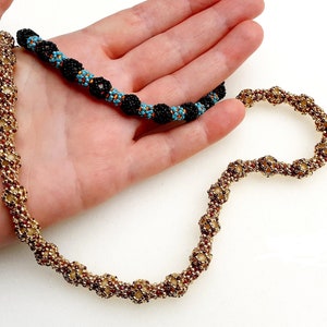 Mönster av pärlrep: DIY-smycken med fröpärlor och kristaller, ("Ari" PDF-mönster)