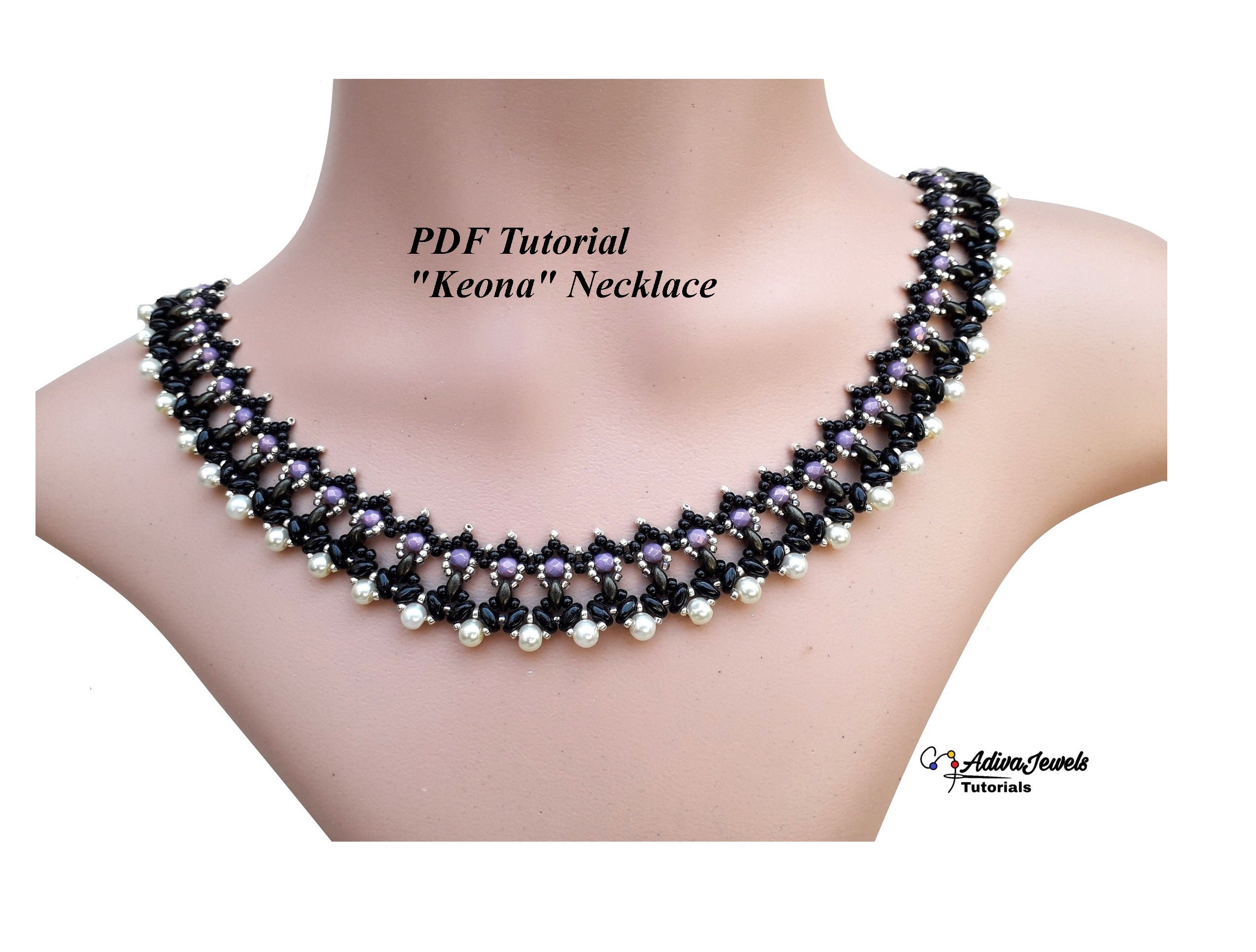 Beading Tutorial Keona Necklace Pattern Etsy