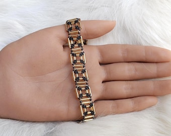Seed Beads Bracelet Tutorial, Beading Pattern, "Becky" PDF