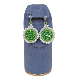 Earring Making Tutorial, Clip On and Dangle Earrings Pattern, &quot;Lotty&quot; PDF Beading Tutorial (English)