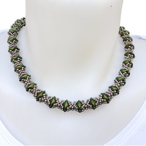 Bead Weaving, Necklace or Bracelet Pattern, "Gemma" Tutorial