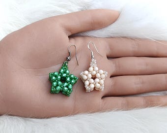 Beaded Star Earring Tutorial: Jewelry Pattern, "Starry" Earrings or Pendant (PDF)