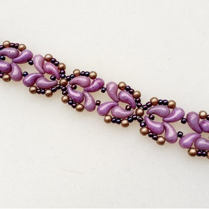 Bead Weaving Tutorial, Beaded Bracelet Making Guide, &quot;Britta&quot; PDF Beadwork Pattern (English)