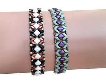 Beadwork Bracelet Pattern: DIY Beaded Jewelry Tutorial ("Indra" PDF)