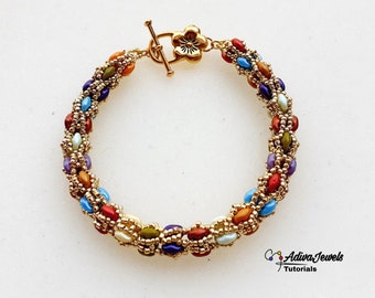 Beading Rope Tutorial, Beaded Jewelry Pattern, "Athina" Bracelet or Necklace PDF